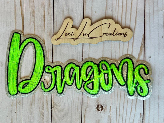 Dragons Sequin Shirt Patch Only