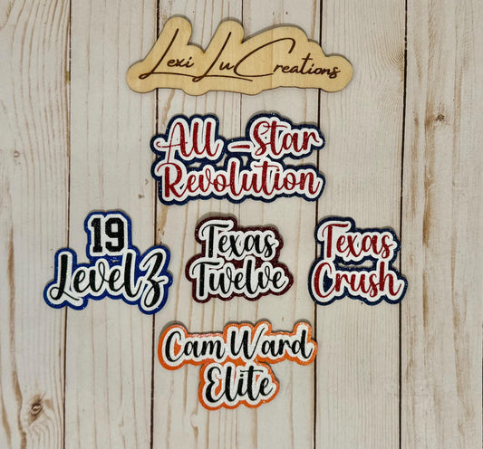 Custom MULTI Word 4 in Glitter Iron On Patch  | Custom Word Iron On Patch | Custom Name Patch | Hat Patch | Custom Patch