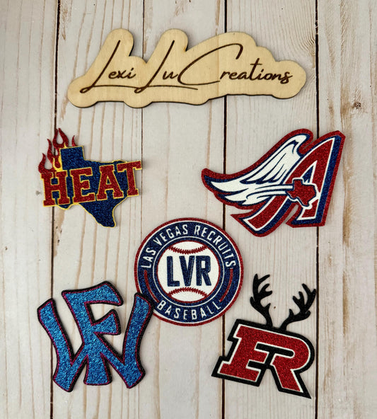 Custom Logo Picture 11 in Mascot Glitter Iron On Patch | Custom PNG Iron On Patch | Custom Picture Patch | Hat Patch | Game Day Patch