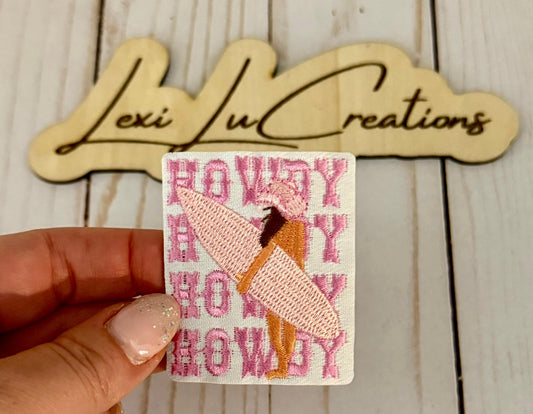 Pink Howdy Surfer Hat Patch