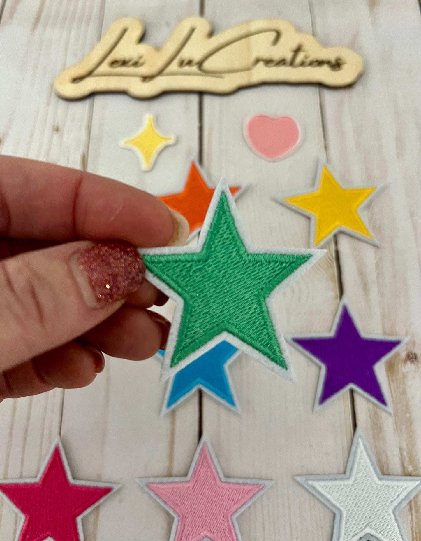 Stars and Hearts Filler Hat Patches