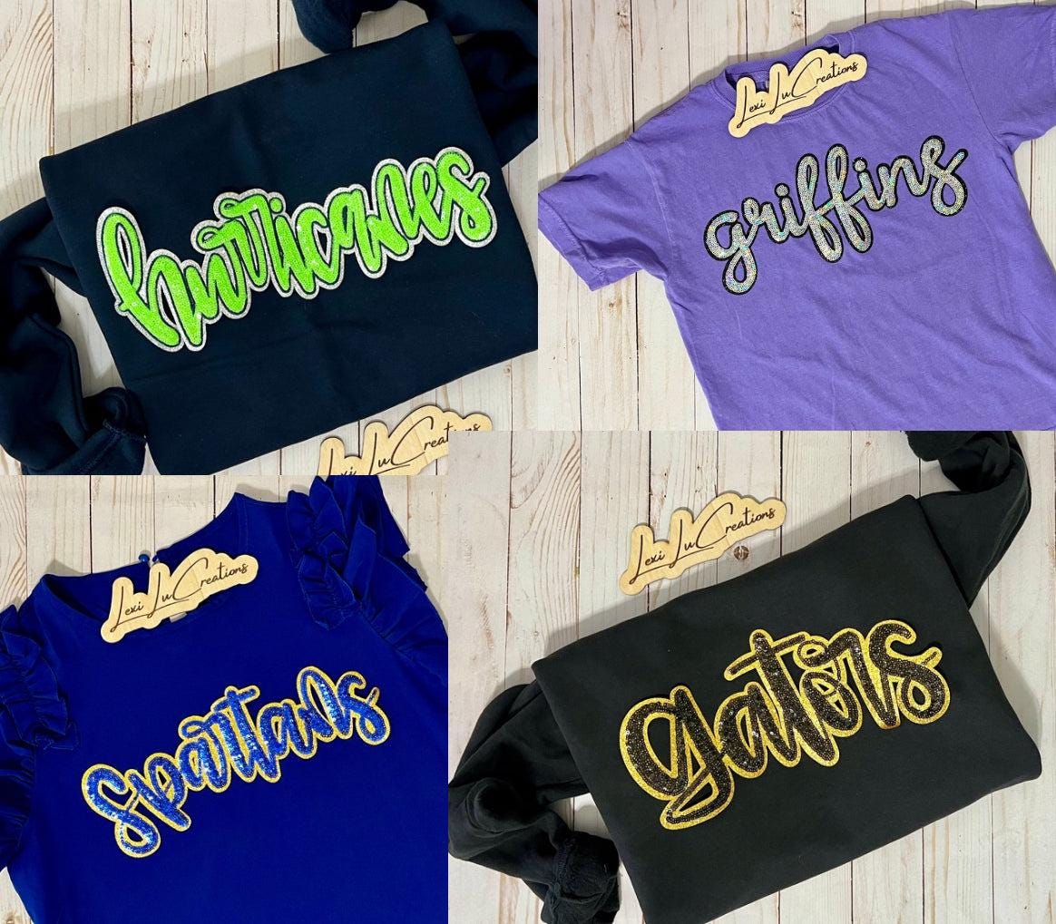 School Sequin Shirt Patch Only