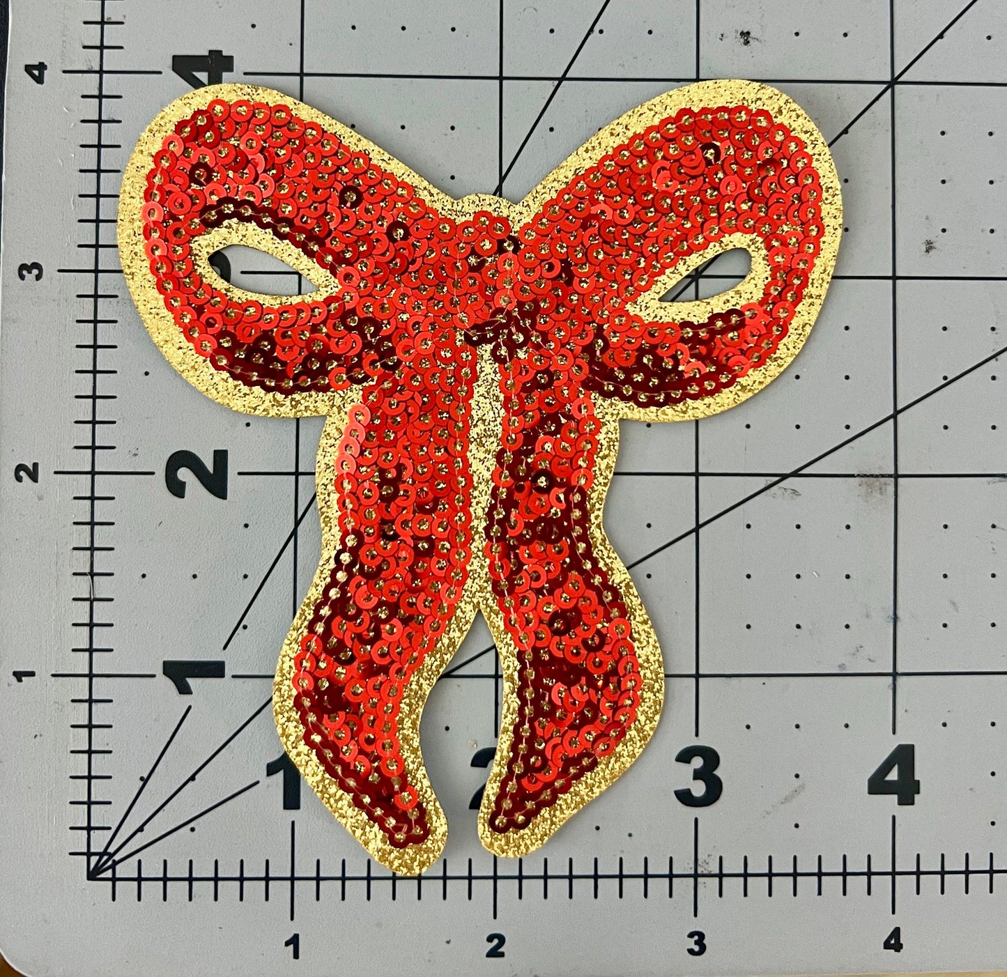 Red Bow Hat Patch