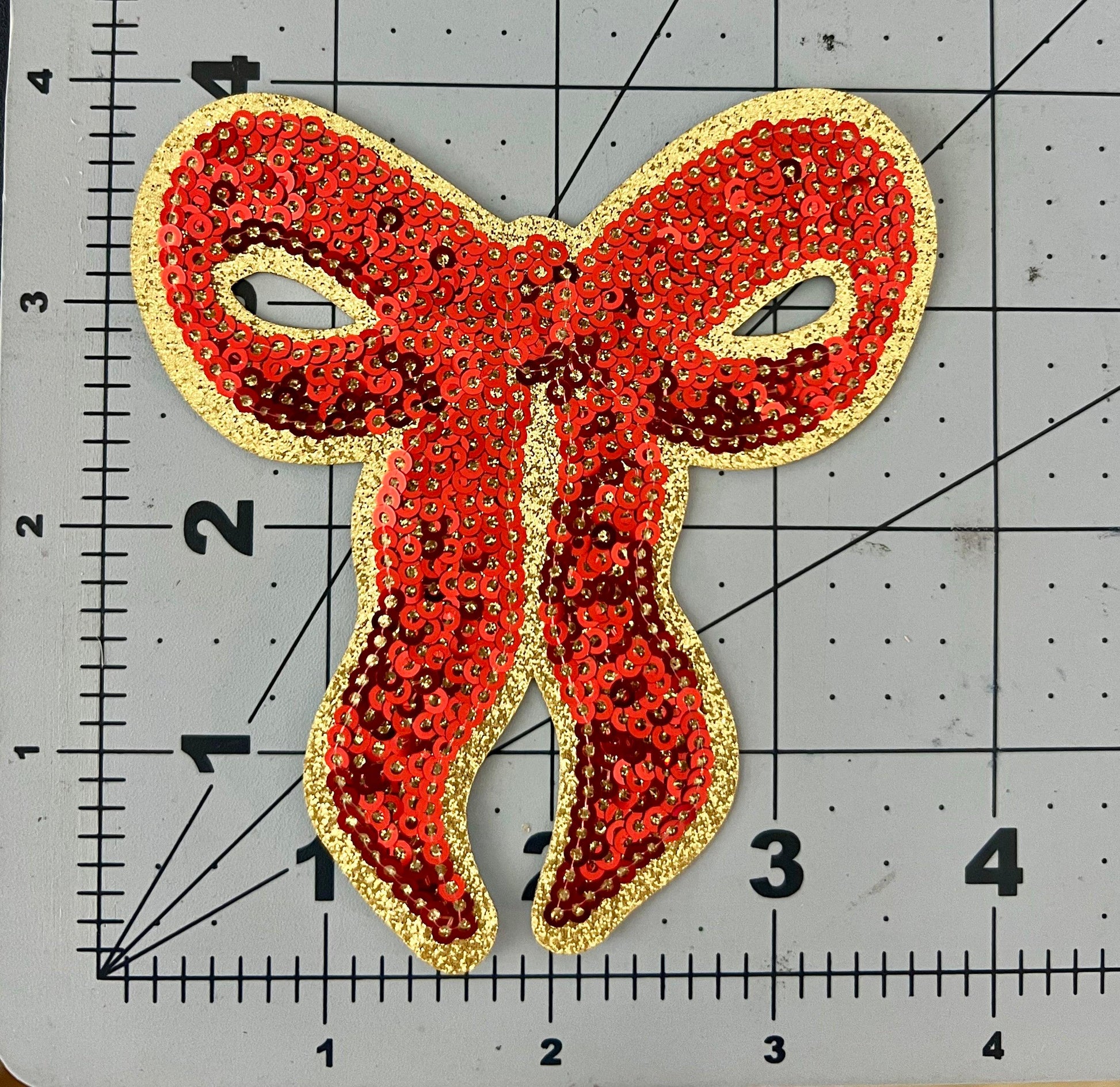 Red Bow Hat Patch