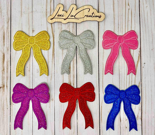 Glitter Bow Side Patches