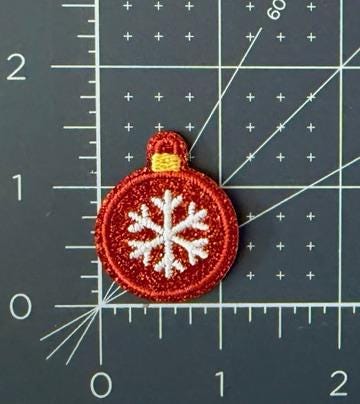 Christmas Ornament | Iron-On Hat Patch | Custom Embroidered Patch for Hats, Jackets, Bags | Easy to Apply | Trendy Accessory Gift