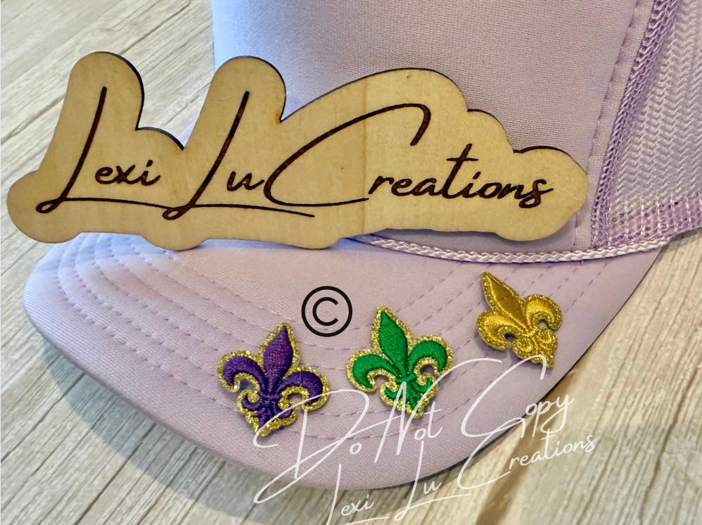 Mardi Gras Fleur De Lis Patch | Mini Iron On Patches
