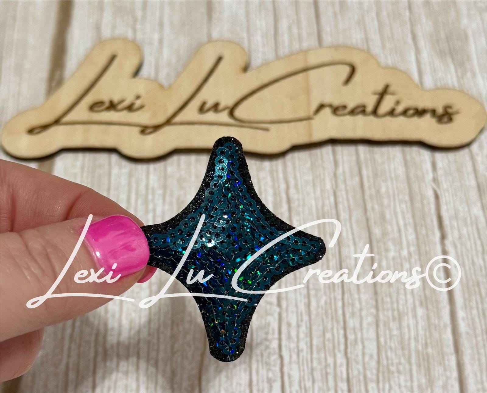 Black Blue Bling Diamond Sequin Star Hat Patch | Navy Sequin Star Patch | Bling Hat Patch | Trucker Hat Patch