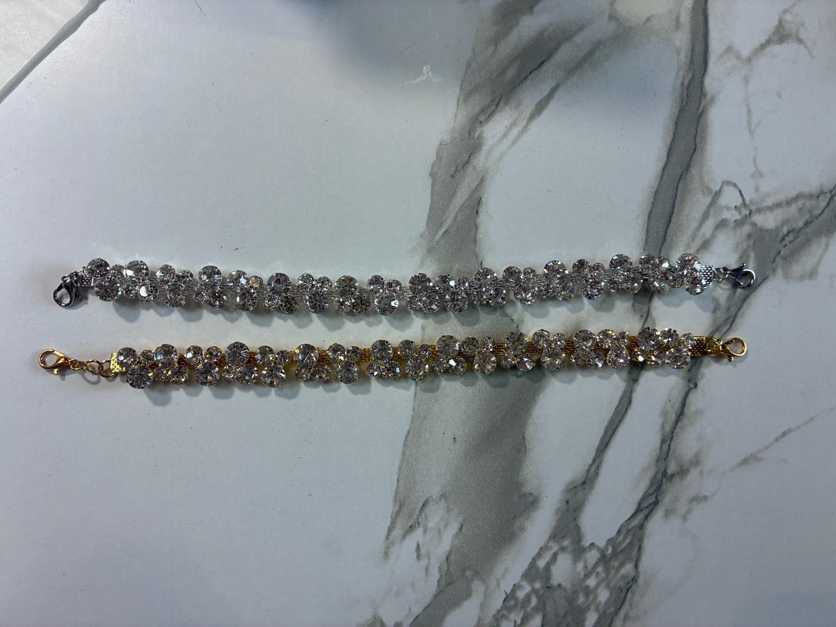 Bubble Rhinestone Hat Chain Silver | Crystal Bling Hat Band | Clip-On Hat Chain | Glam Hat Accessory | Hat Jewelry