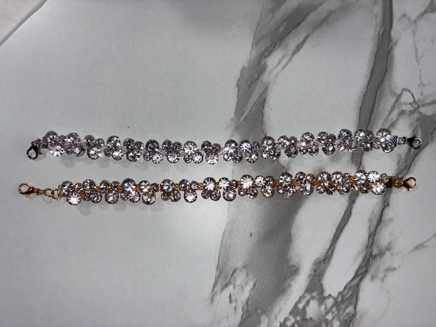 Bubble Rhinestone Hat Chain Gold or Silver | Crystal Bling Hat Band | Clip-On Hat Chain | Glam Hat Accessory | Hat Jewelry