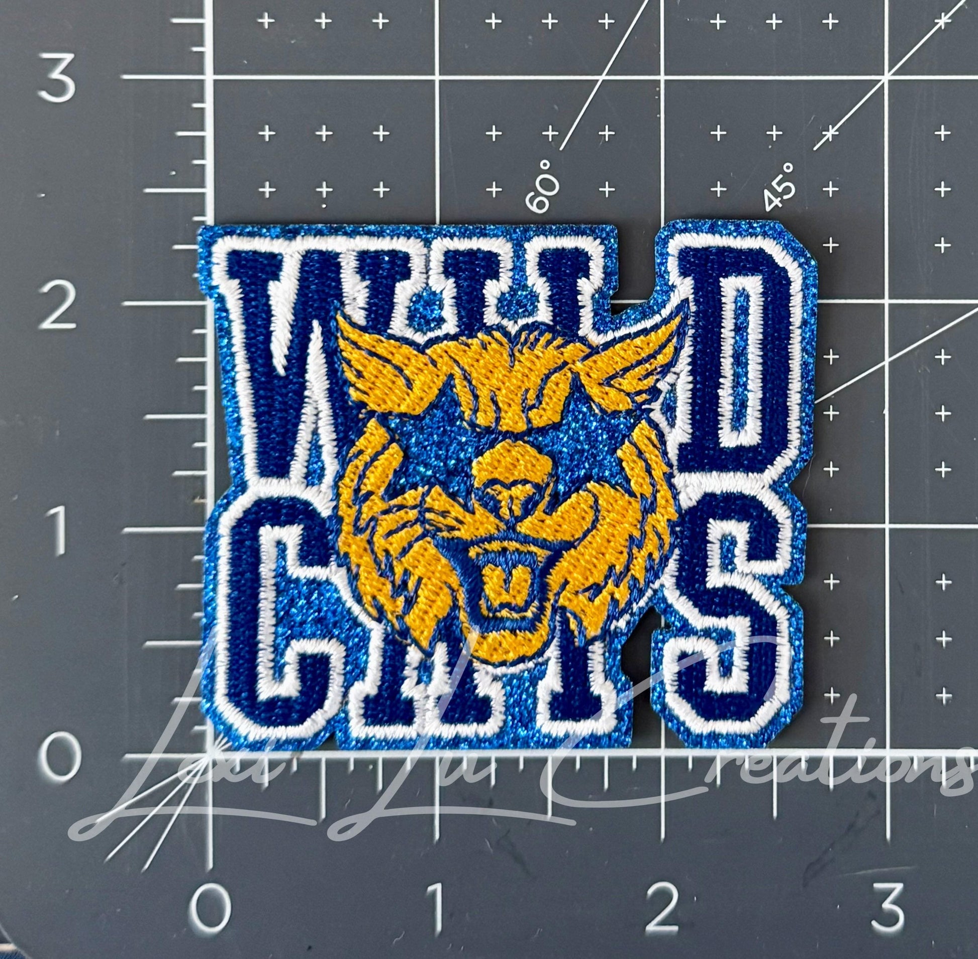 Wildcats Patch | Wildcats Mascot Iron-On | School Spirit Kentucky | Game Day Appliqué | Embroidered Sports