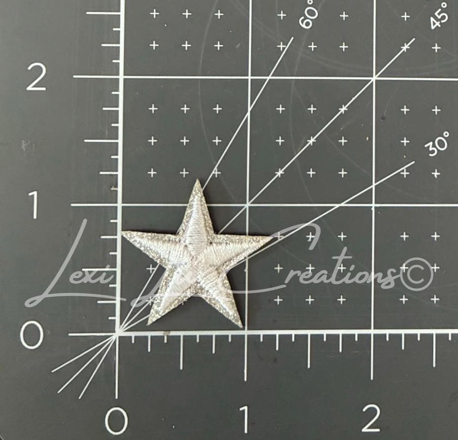 Patriotic Star Patch | Red White Blue Iron-On Patch | Americana Star Appliqué | Fourth of July Patch | Small Glitter Star Patch