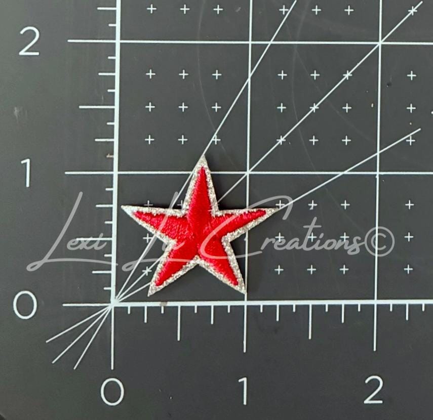 Patriotic Star Patch | Red White Blue Iron-On Patch | Americana Star Appliqué | Fourth of July Patch | Small Glitter Star Patch