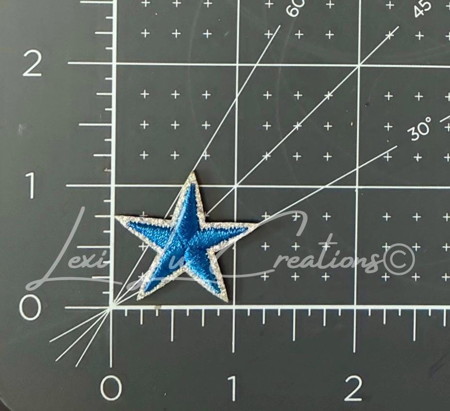 Patriotic Star Patch | Red White Blue Iron-On Patch | Americana Star Appliqué | Fourth of July Patch | Small Glitter Star Patch