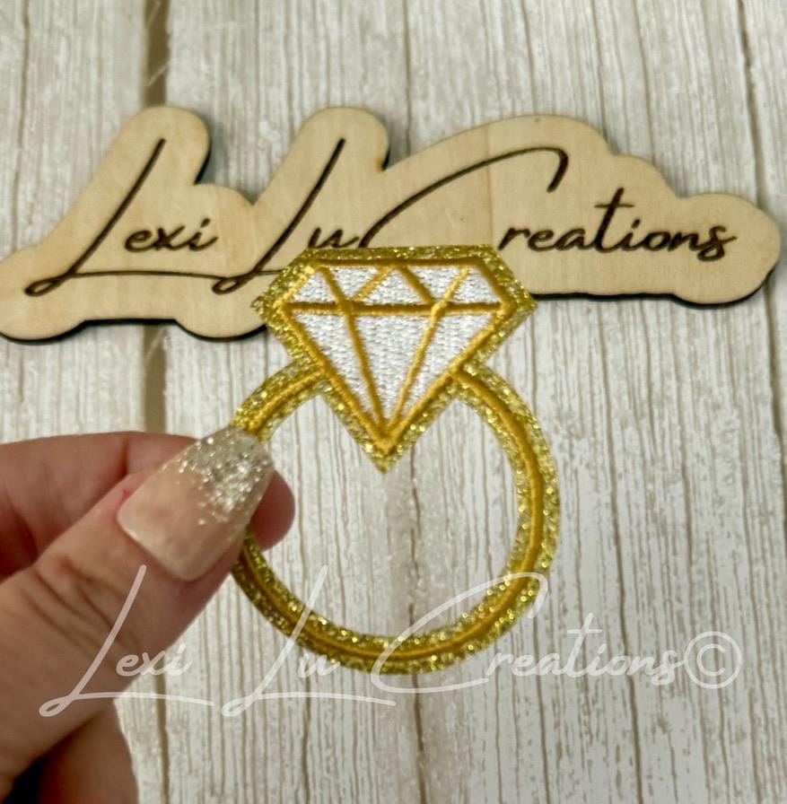 Diamond Ring Patch | Bridal Patch | Engagement Ring Patch | Bachelorette Party Patch | Bride-to-Be Patch | Wedding Accessory