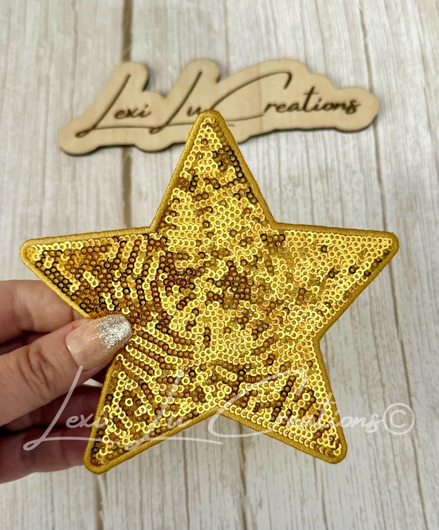 Lexi Lu Signature Star™ Patches 2 Sizes | Premium Sequin Stars | Luxury Hat Patch | Iron On Star Applique | Available in Multiple Colors