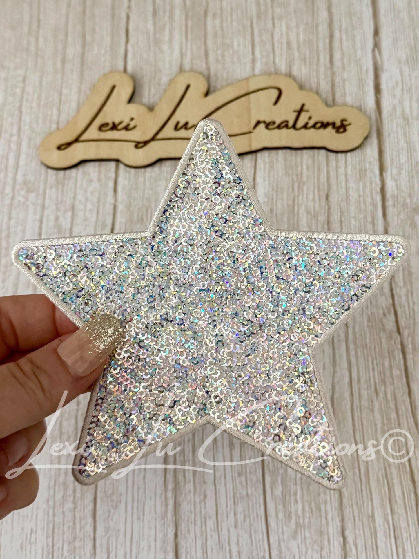 Lexi Lu Signature Star™ Patches 2 Sizes | Premium Sequin Stars | Luxury Hat Patch | Iron On Star Applique | Available in Multiple Colors