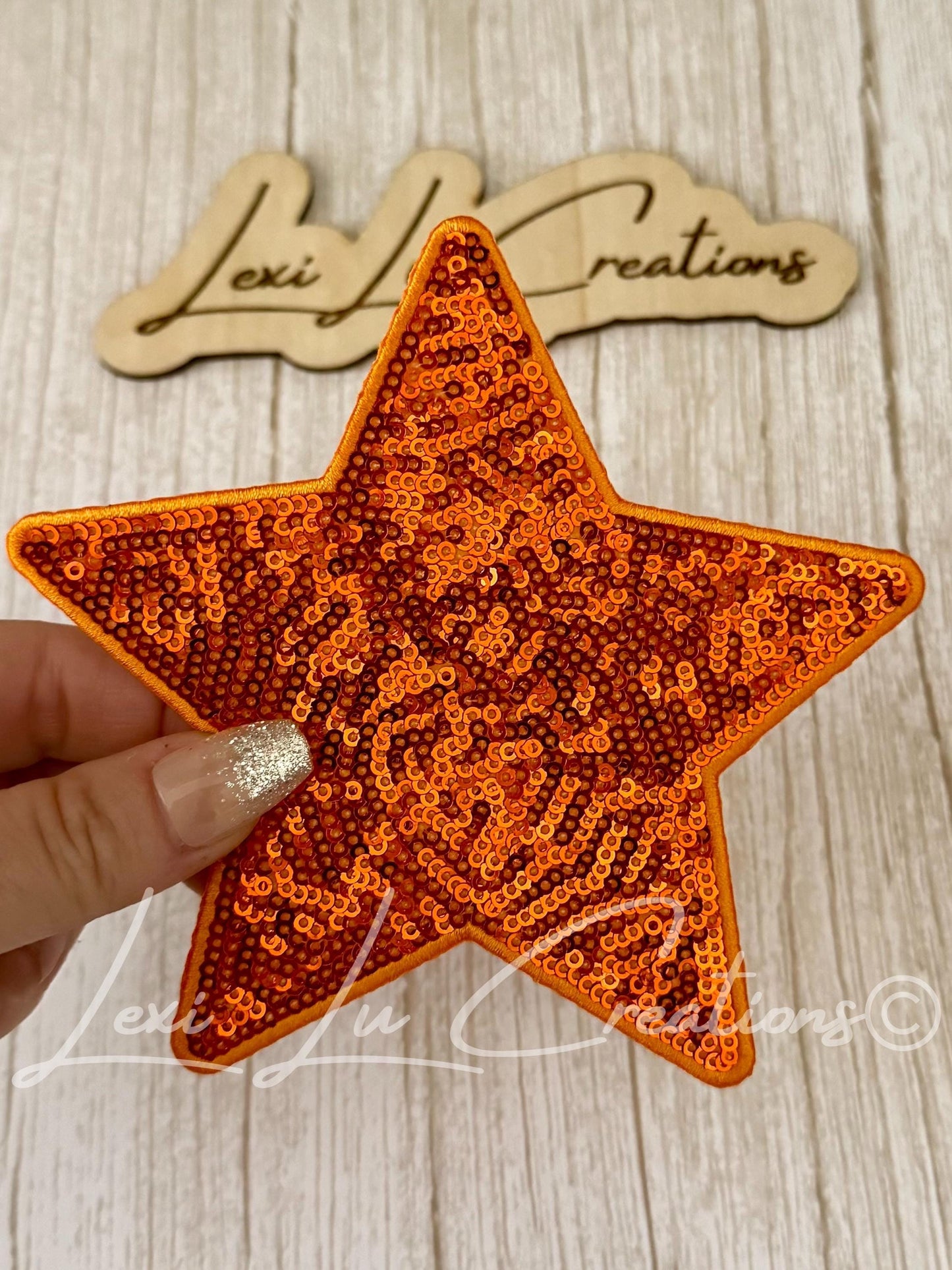 Lexi Lu Signature Star™ Patches 2 Sizes | Premium Sequin Stars | Luxury Hat Patch | Iron On Star Applique | Available in Multiple Colors