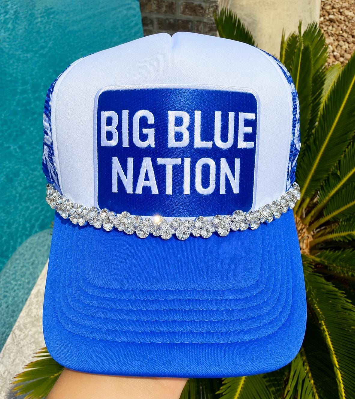 Big Blue Nation Hat Patch | Kentucky Football Patch | UK Fan Hat Patch | Wildcats Game Day Patch | BBN Blue & White Hat Patch |