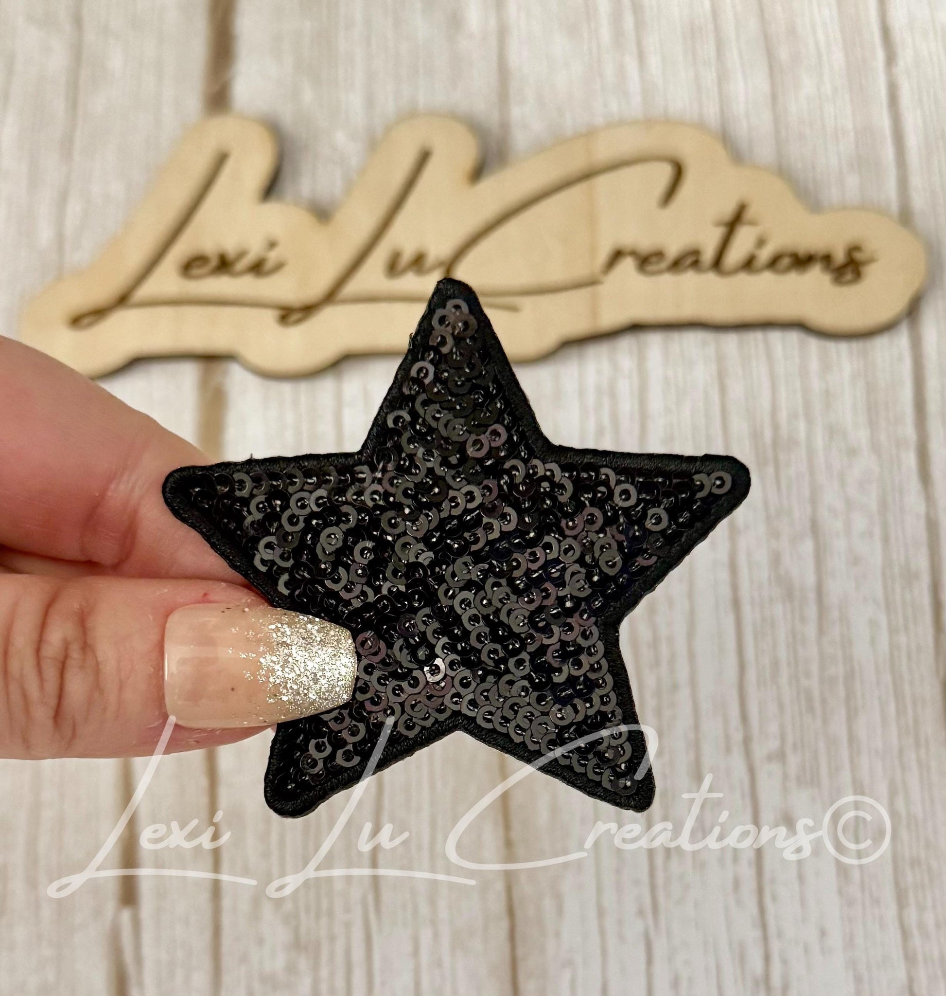 Lexi Lu Signature Star™ Patches 2 Sizes | Premium Sequin Stars | Luxury Hat Patch | Iron On Star Applique | Available in Multiple Colors