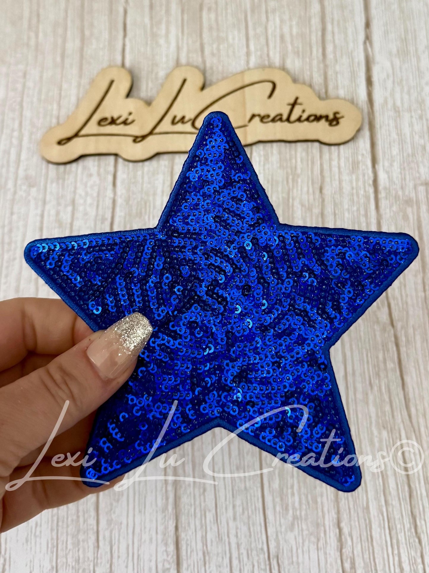 Lexi Lu Signature Star™ Patches 2 Sizes | Premium Sequin Stars | Luxury Hat Patch | Iron On Star Applique | Available in Multiple Colors