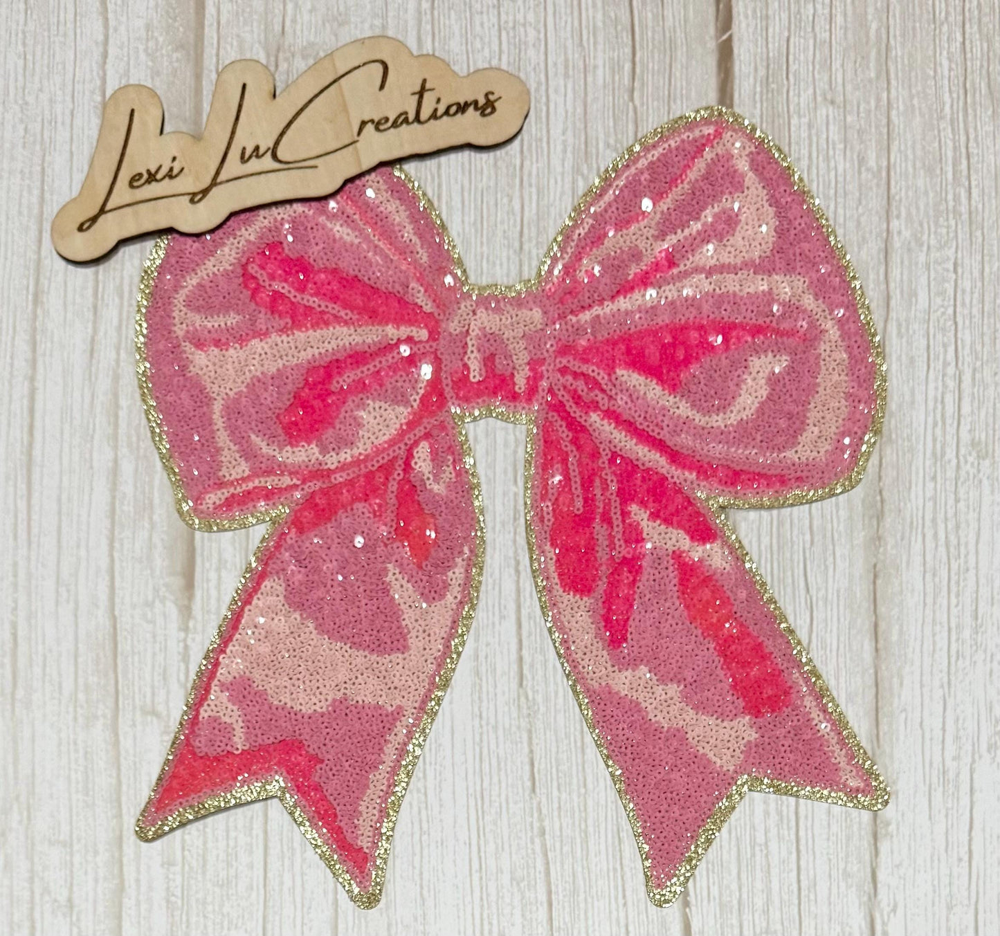 Pink Bow Sequin Patch Shirt | Coquette Bow Tee | Girly Boutique Shirt | Pink Bow Graphic Tee | Feminine Fashion Top | Cute Bow Shirt