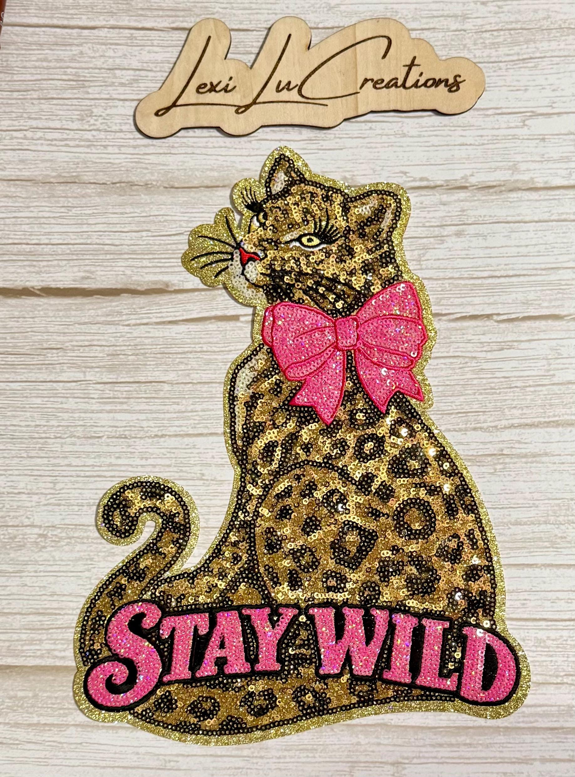 Stay Wild Leopard Patch Shirt | Leopard Bow Graphic Tee | Pink Cheetah Shirt | Boutique Animal Print Top | Southern Boutique Shirt