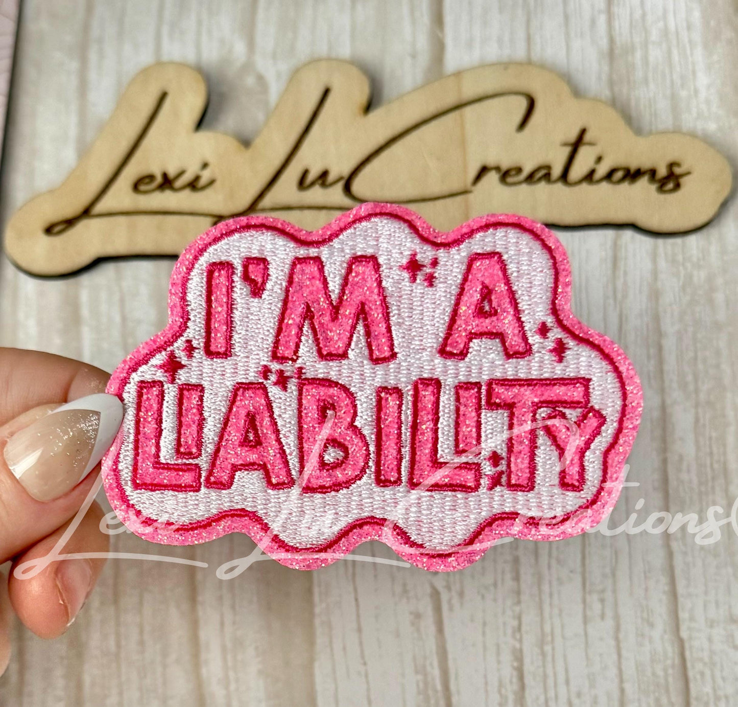I'm A Liability Hat Patch | Funny Drinking Patch | Girls Trip Hat Patch | Bachelorette Hat Patch | Lake Day Patch | Party Hat Patch