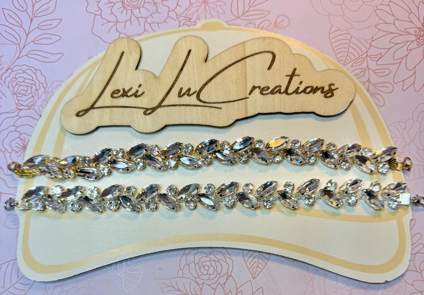 Marquis Clear Rhinestone Hat Chain Gold or Silver | Crystal Bling Hat Band | Clip-On Hat Chain | Glam Hat Accessory | Hat Jewelry