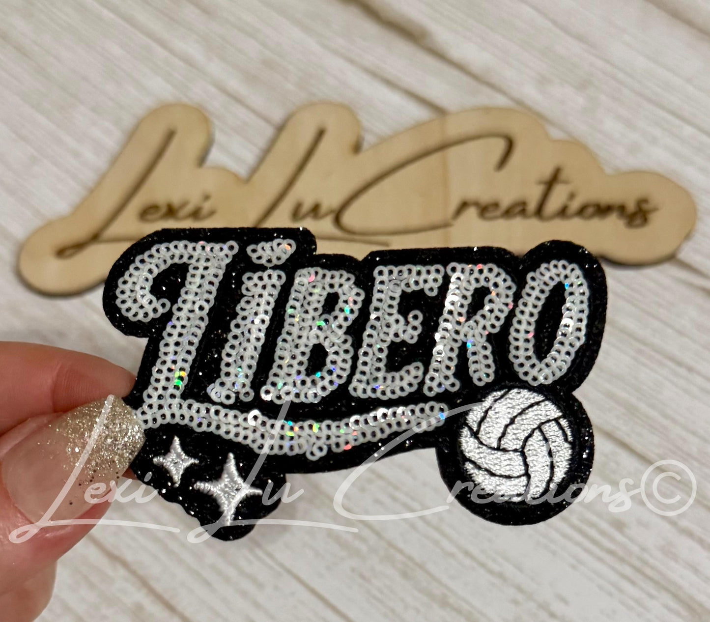 Libero Volleyball Sequin Patch | Volleyball Hat Patch | Volleyball Player Patch | Volleyball Mom Gift | Trucker Hat Patch