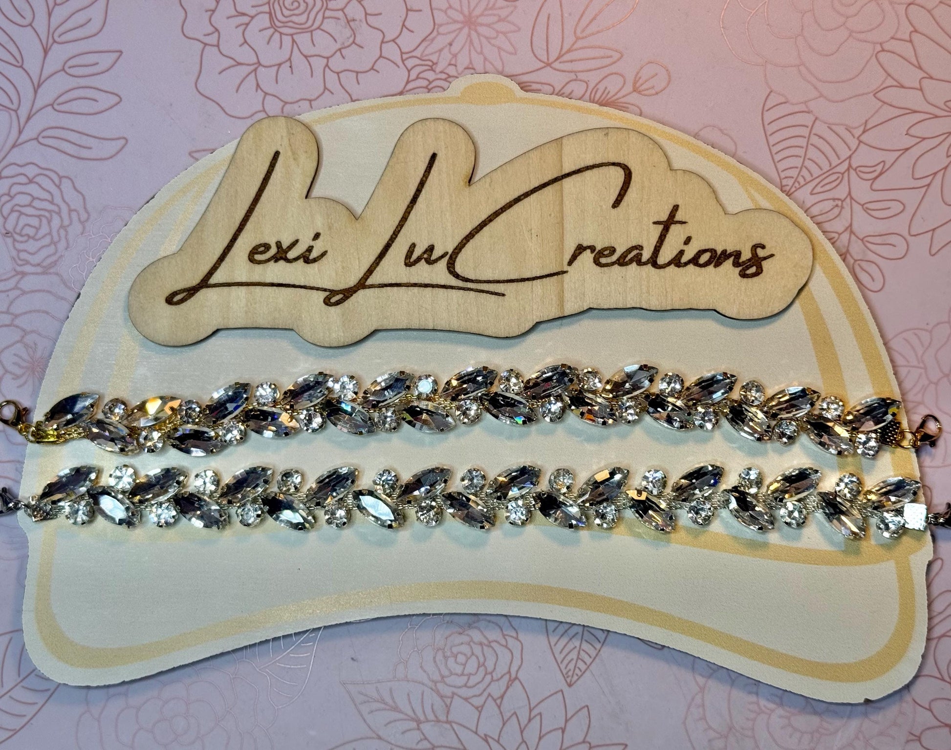 Marquis Clear Rhinestone Hat Chain Gold or Silver | Crystal Bling Hat Band | Clip-On Hat Chain | Glam Hat Accessory | Hat Jewelry
