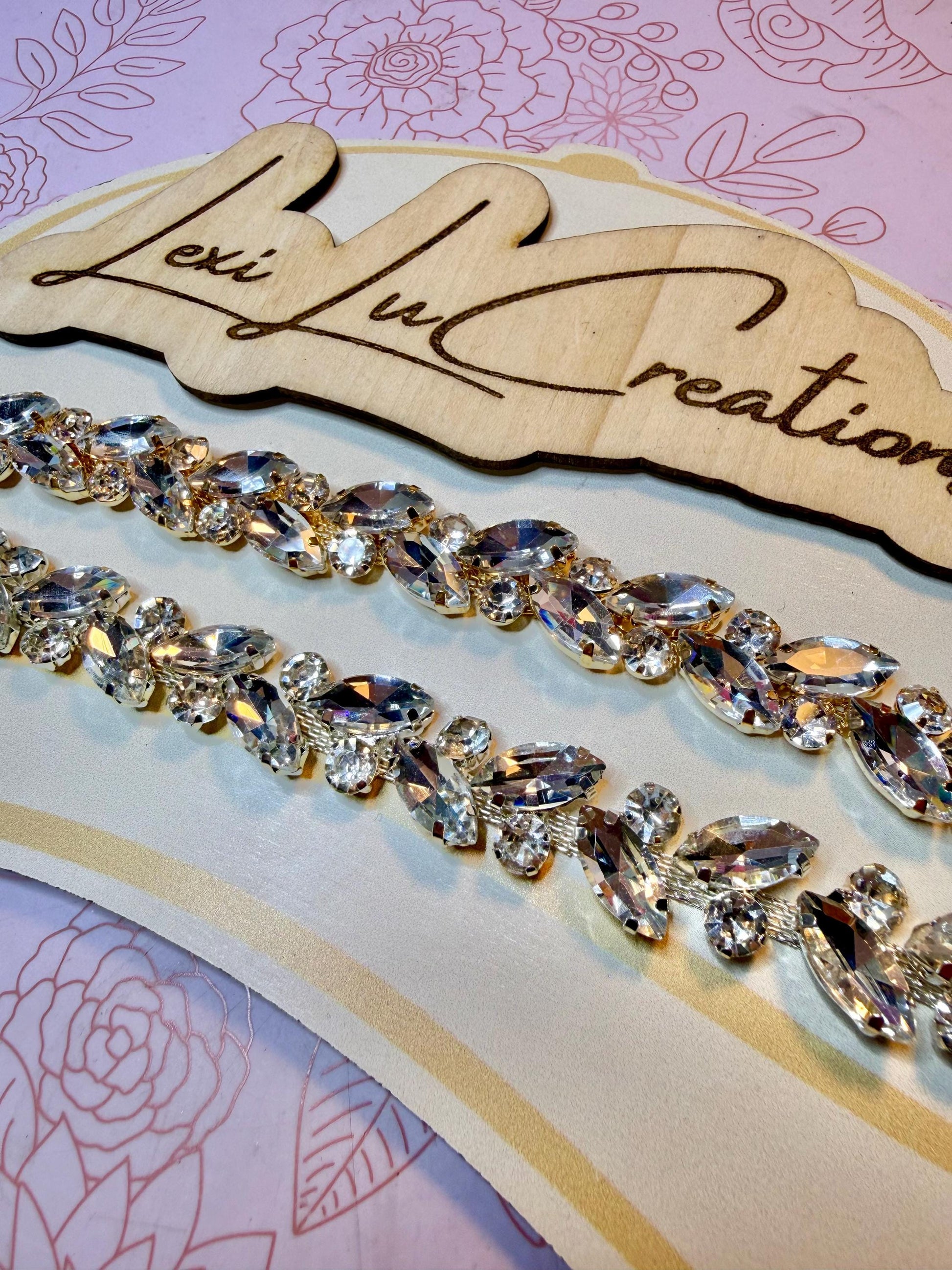 Marquis Clear Rhinestone Hat Chain Gold or Silver | Crystal Bling Hat Band | Clip-On Hat Chain | Glam Hat Accessory | Hat Jewelry