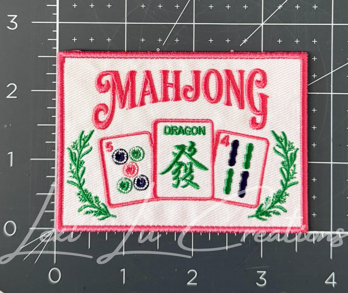Mahjong Hat Patch | Mahjong Tile Patch | Mahjong Lover Patch | Game Night Hat Patch | Pink Mahjong Patch | Trucker Hat Patch | Mahjong Gift