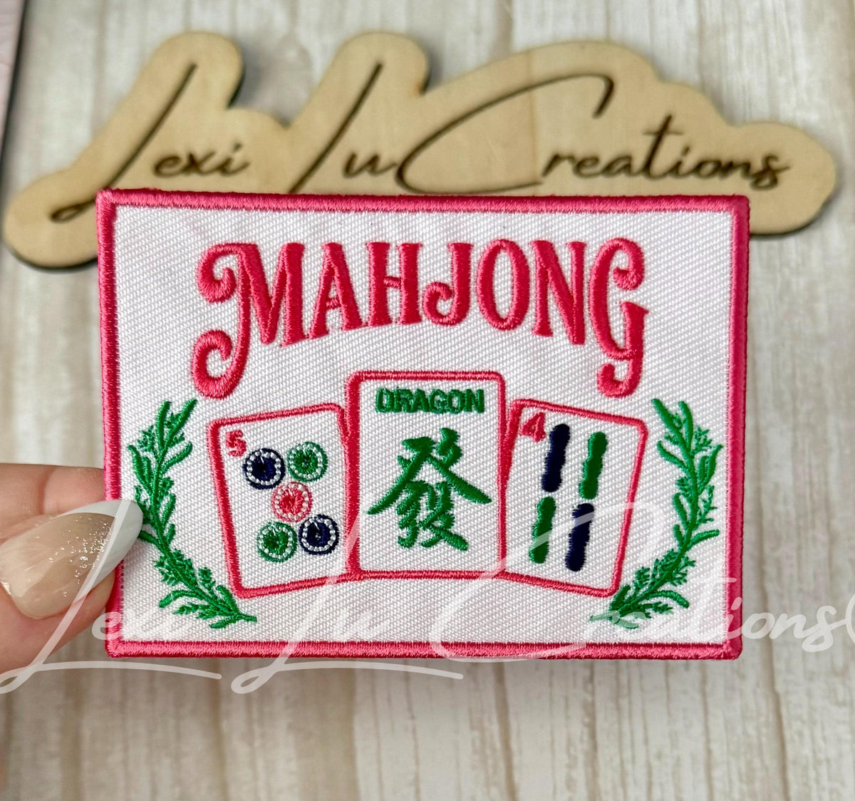 Mahjong Hat Patch | Mahjong Tile Patch | Mahjong Lover Patch | Game Night Hat Patch | Pink Mahjong Patch | Trucker Hat Patch | Mahjong Gift