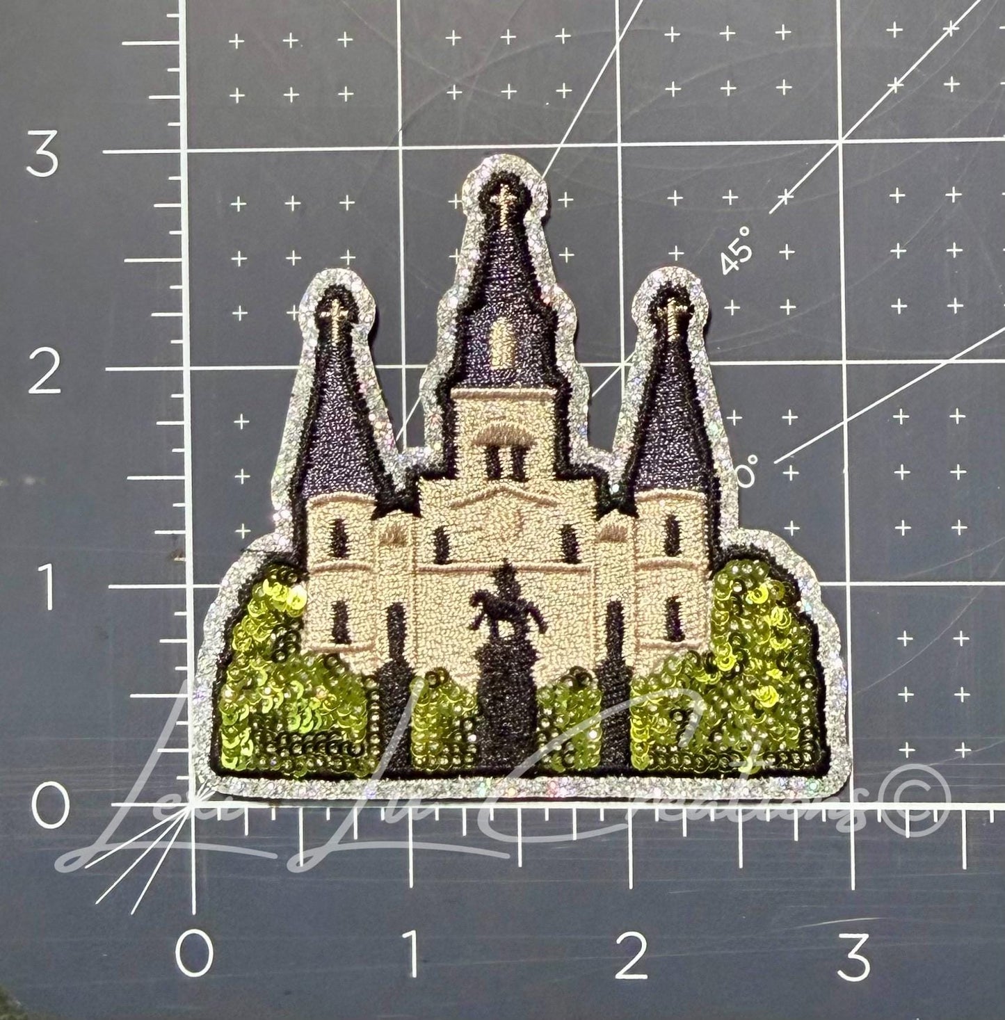 St. Louis Cathedral New Orleans Sequin Patch | Jackson Square NOLA Iron-On Patch