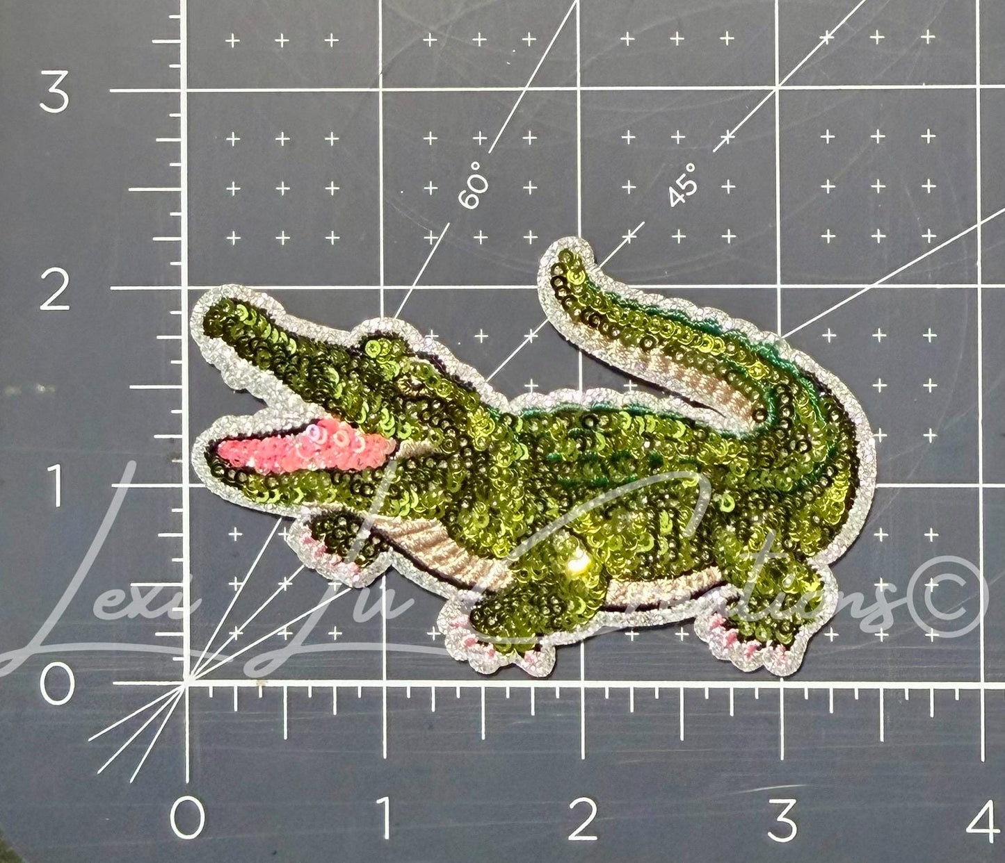 Louisiana Alligator Sequin Patch | NOLA Gator Iron-On Patch | Hat & Pocket Size