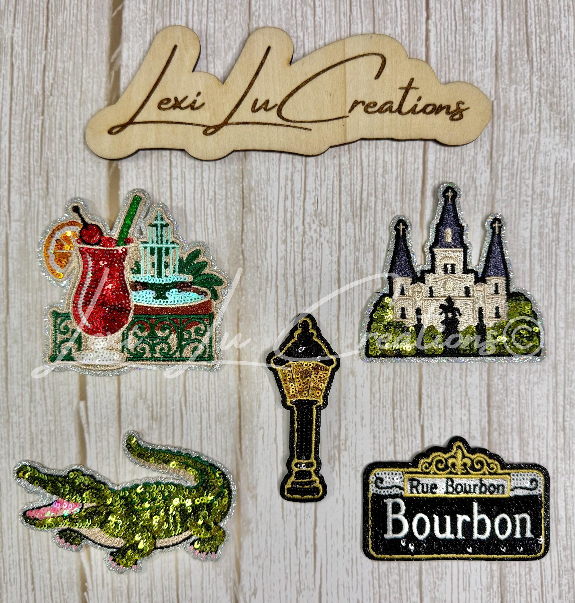 Louisiana Alligator Sequin Patch | NOLA Gator Iron-On Patch | Hat & Pocket Size