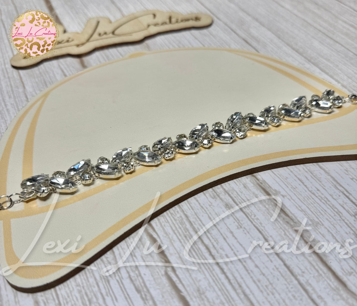 Marquis Clear Rhinestone Hat Chain Silver | Crystal Bling Hat Band | Clip-On Hat Chain | Glam Hat Accessory | Hat Jewelry