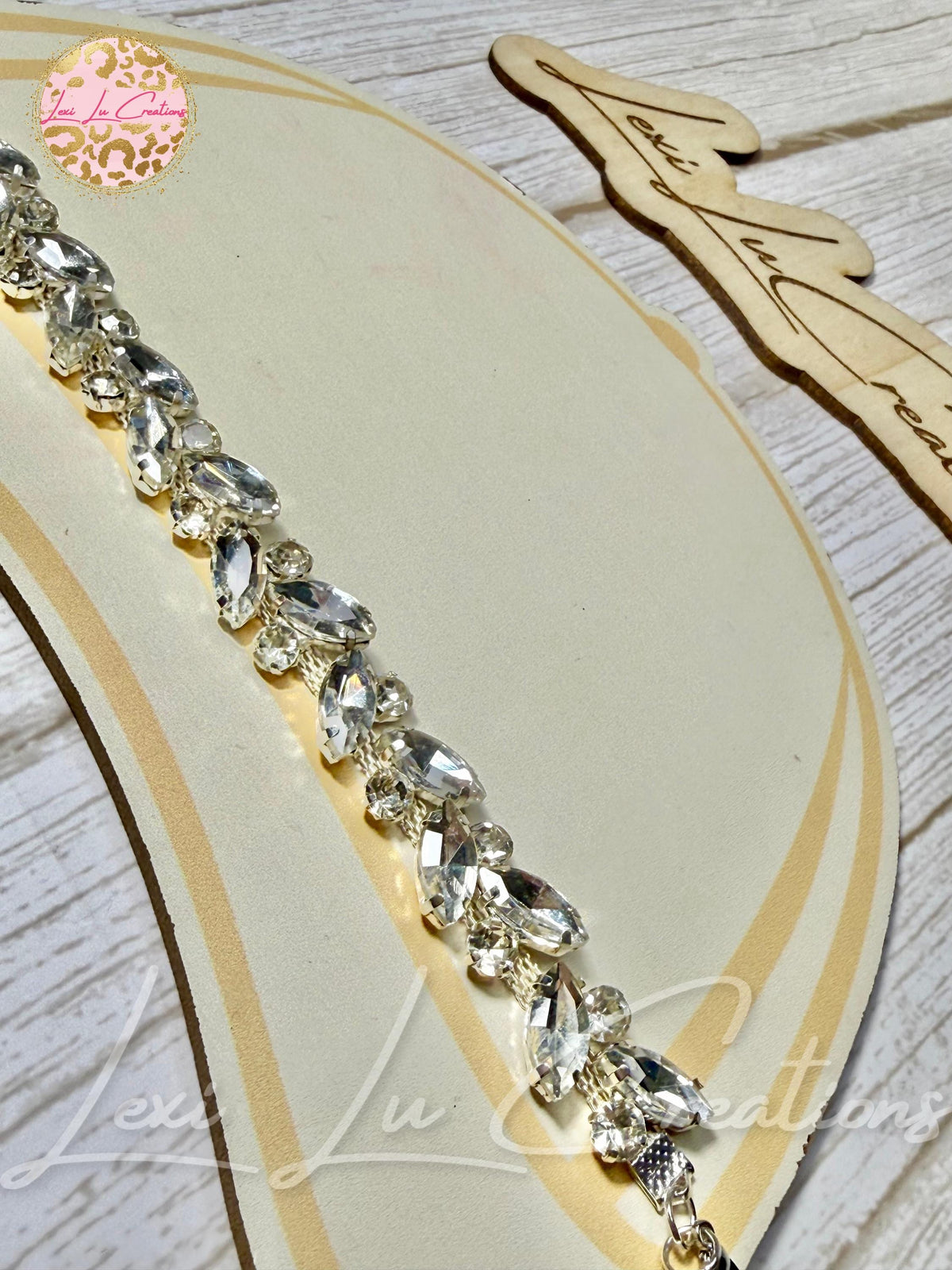 Marquis Clear Rhinestone Hat Chain Silver | Crystal Bling Hat Band | Clip-On Hat Chain | Glam Hat Accessory | Hat Jewelry