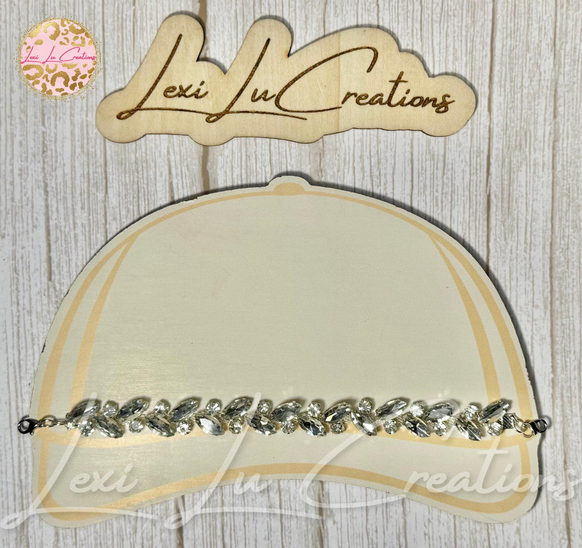 Marquis Clear Rhinestone Hat Chain Silver | Crystal Bling Hat Band | Clip-On Hat Chain | Glam Hat Accessory | Hat Jewelry