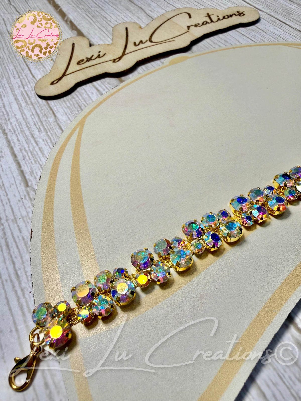 Bubble AB Rhinestone Hat Chain Gold | Crystal Bling Hat Band | Clip-On Hat Chain | Glam Hat Accessory | Hat Jewelry