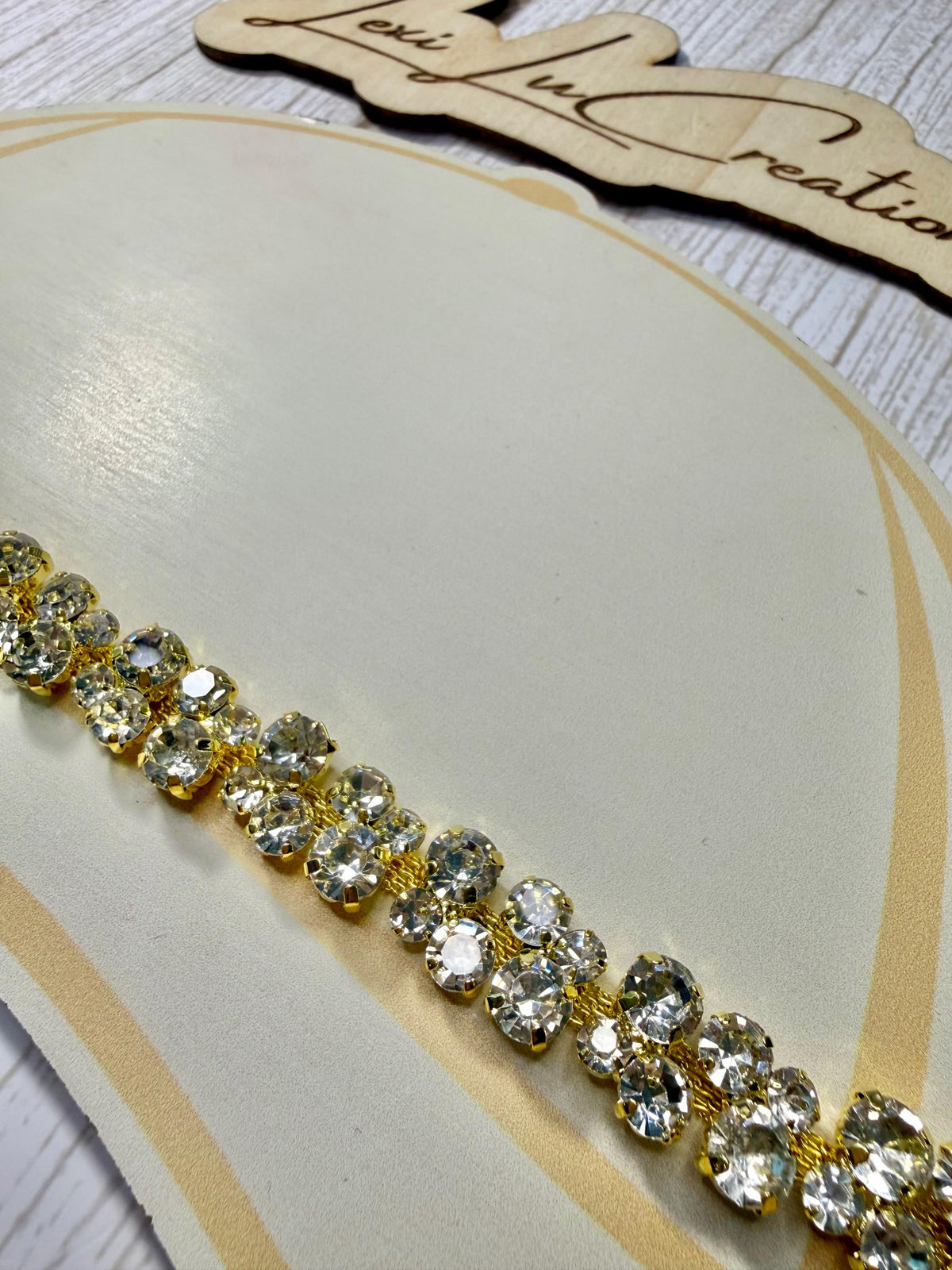 Bubble Rhinestone Hat Chain Gold | Crystal Bling Hat Band | Clip-On Hat Chain | Glam Hat Accessory | Hat Jewelry