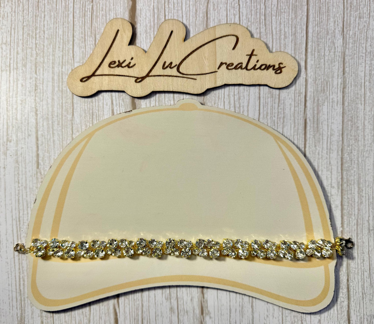 Bubble Rhinestone Hat Chain Gold | Crystal Bling Hat Band | Clip-On Hat Chain | Glam Hat Accessory | Hat Jewelry