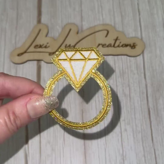 Diamond Ring Patch | Bridal Patch | Engagement Ring Patch | Bachelorette Party Patch | Bride-to-Be Patch | Wedding Accessory