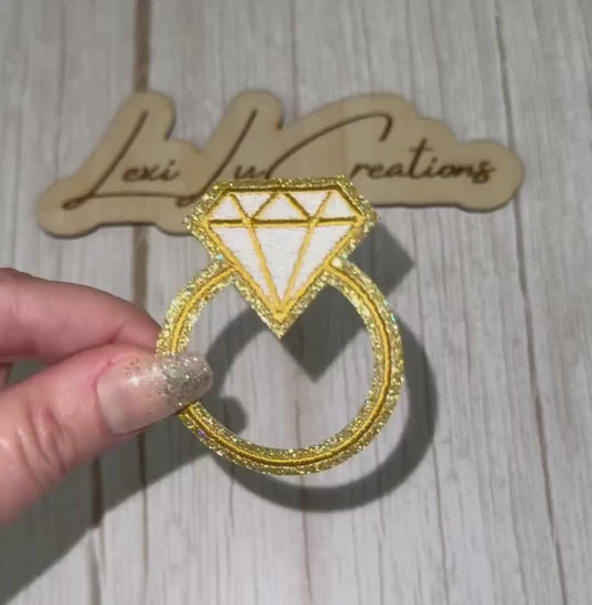 Diamond Ring Patch | Bridal Patch | Engagement Ring Patch | Bachelorette Party Patch | Bride-to-Be Patch | Wedding Accessory
