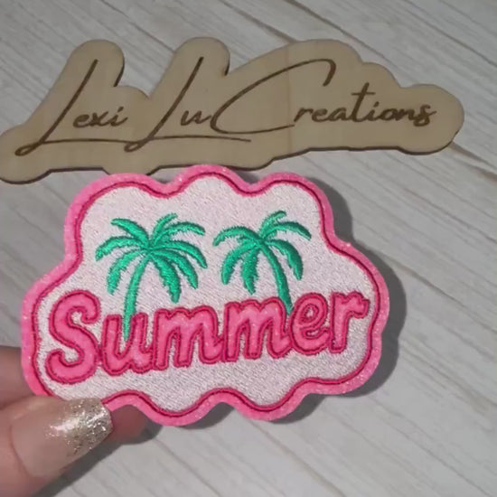 Summer Palm Tree Hat Patch | Tropical Hat Patch | Beach Hat Patch | Summer Patch Bar Patch | Trucker Hat Patch | Vacation Hat Patch