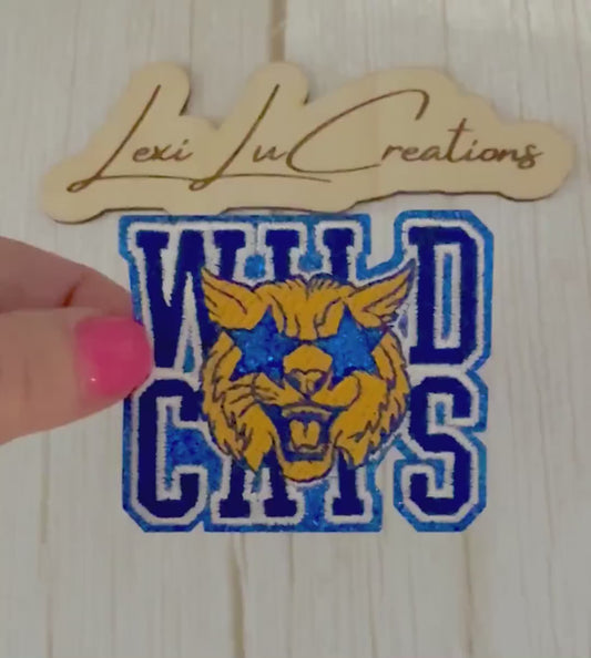 Wildcats Patch | Wildcats Mascot Iron-On | School Spirit Kentucky | Game Day Appliqué | Embroidered Sports