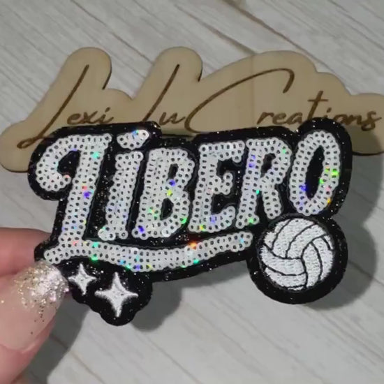 Libero Volleyball Sequin Patch | Volleyball Hat Patch | Volleyball Player Patch | Volleyball Mom Gift | Trucker Hat Patch