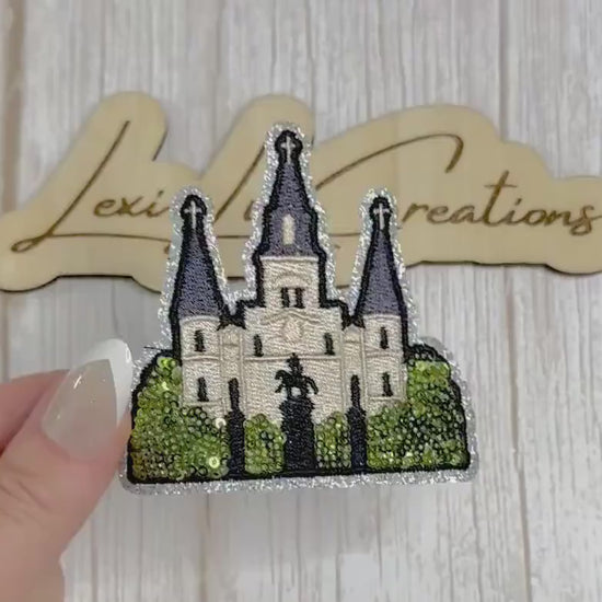 St. Louis Cathedral New Orleans Sequin Patch | Jackson Square NOLA Iron-On Patch