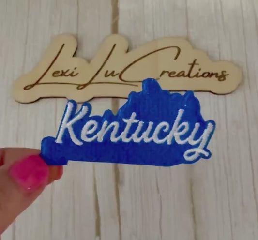 Kentucky State Patch | Kentucky Embroidered Iron-On | State Outline Appliqué | Game Day | Hat & Jacket Patch